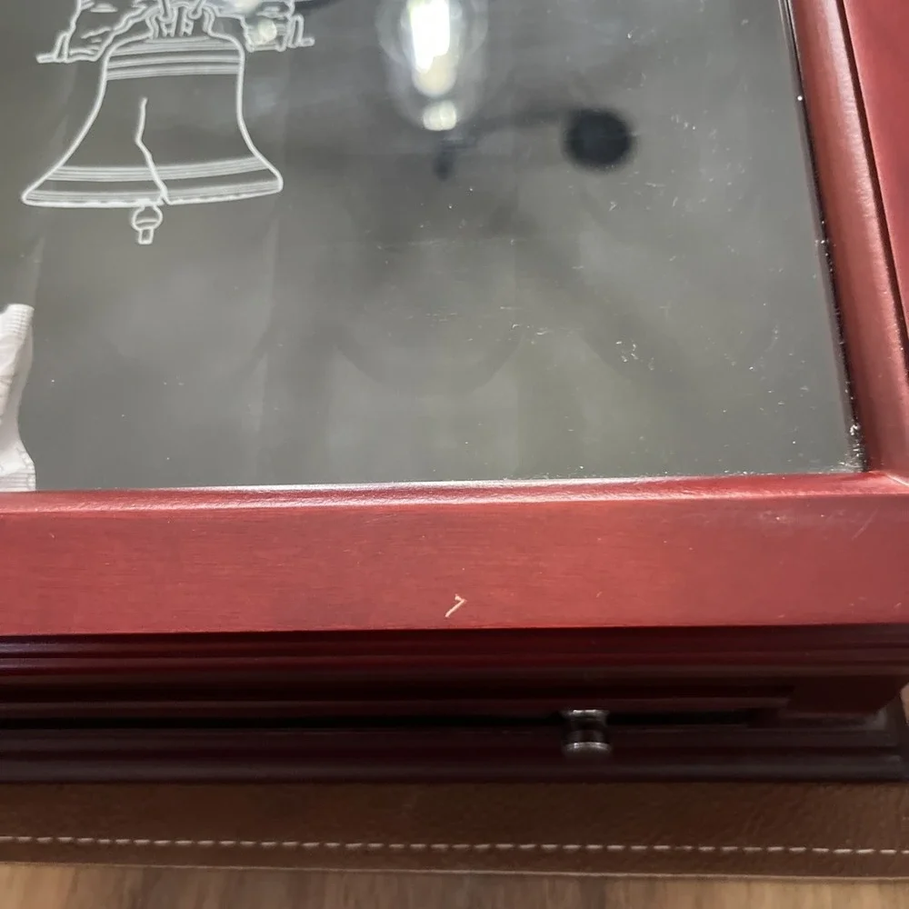 The Complete Benjamin Franklin U.S. Half-Dollar Collection Cherrywood Box No Key